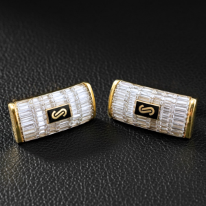 Aretes Monaco Chain Baguette en Oro de 10K