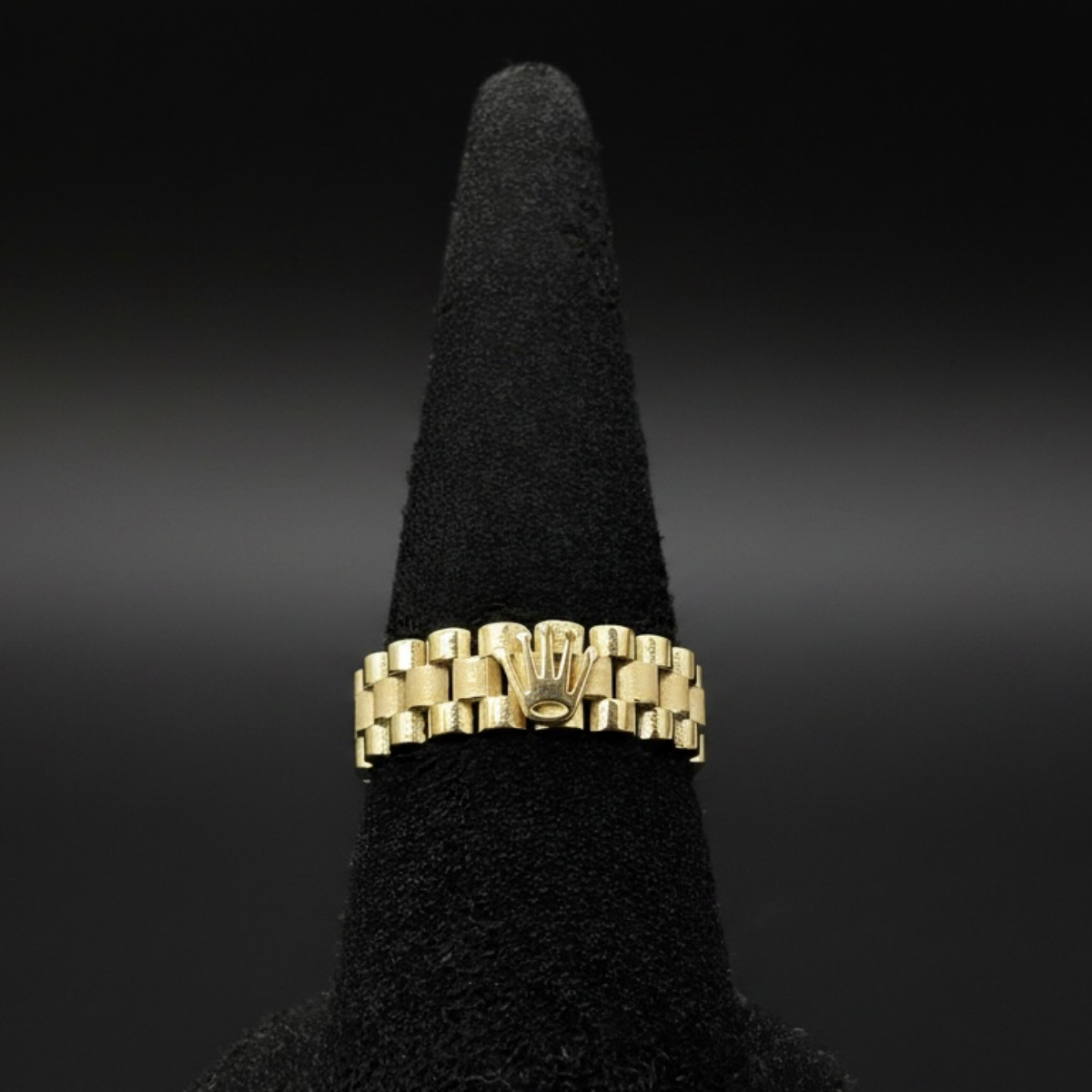 Anillo RLX Presidente Rígido con Corona en Oro de 10K - Imagen 3