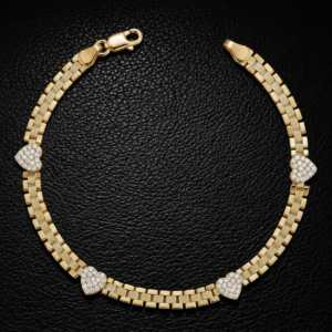 Pulsera Baby RLX con Corazón de Oro 10K