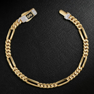 Pulera Monaco Chain Figaro de Oro 10K | 4mm